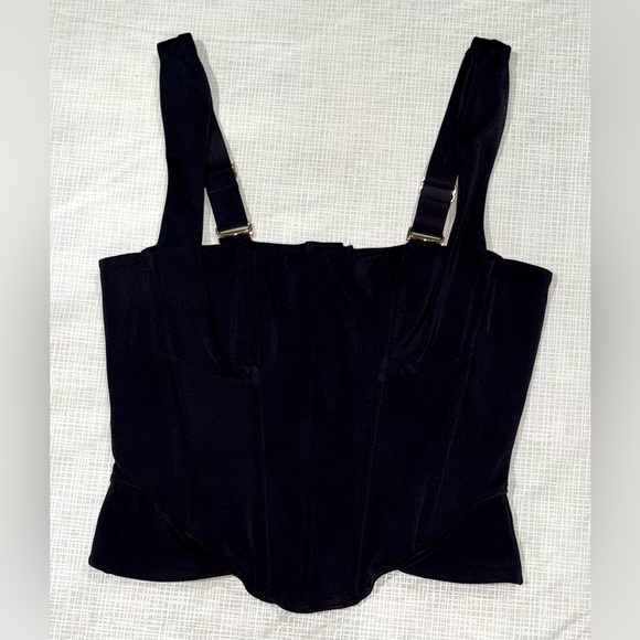 We Are HAH Sz Medium Knock Out Black Corset Top - Picture 11 of 14